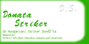 donata striker business card